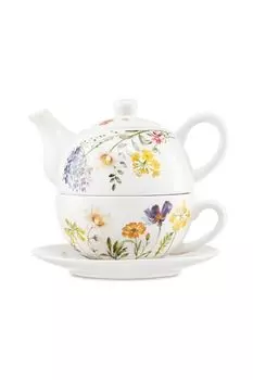 Чайный набор из 3 предметов керамический с принтом Полевые цветы Dcor de Table