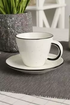 Чашка кофейная с блюдцем Ginevra 11 см COINCASA