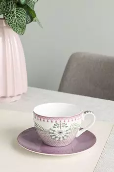 Чашка с блюдцем фарфоровые Lily&Lotus Pip Studio