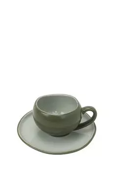 Чашка с блюдцем керамические Organica Easy Life