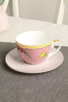 Чашка с блюдцем La Majorelle Pink Pip Studio