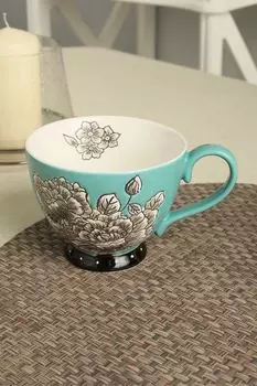 Чашка с цветочным принтом COINCASA