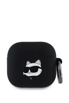 Чехол для наушников Airpods 4 с кольцом-карабином Karl Lagerfeld