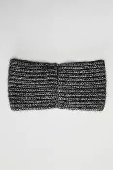 Черная вязаная повязка Canoe