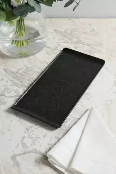 Черное прямоугольное блюдо из фарфора Tognana