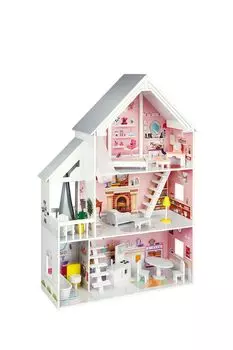 Деревянный кукольный домик с мебелью Стейси Авенью, из 15 предметов PAREMO