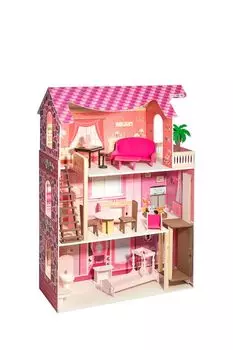 Деревянный кукольный домик с мебелью Монте-Роза, из 19 предметов PAREMO