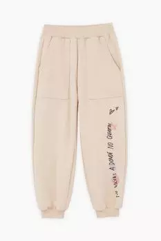 Брюки хлопковые на кулиске с принтом Bell Bimbo