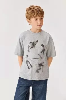 Футболка хлопковая с принтом ACOOLA