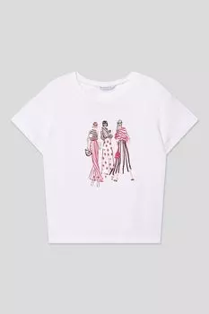 Футболка хлопковая с принтом Mayoral