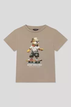 Футболка хлопковая с принтом Mayoral