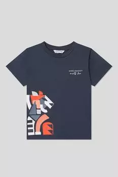 Футболка хлопковая с принтом Mayoral