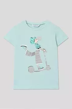 Футболка хлопковая с принтом Mayoral