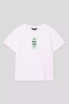 Футболка хлопковая с принтом Mayoral