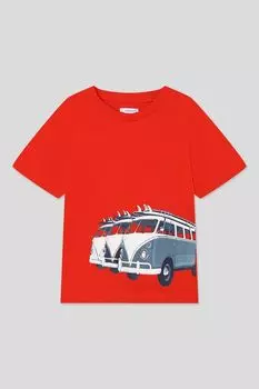 Футболка хлопковая с принтом Mayoral