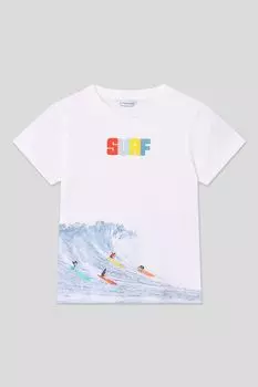 Футболка хлопковая с принтом Mayoral