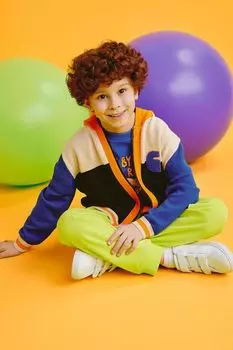 Кардиган хлопковый с капюшоном на молнии GIOCO