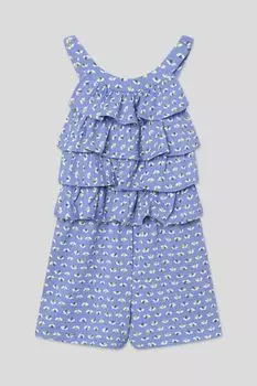 Комбинезон хлопковый на лямках с оборками Mayoral