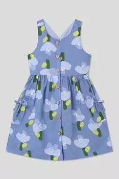 Платье хлопковое без рукавов с принтом Mayoral