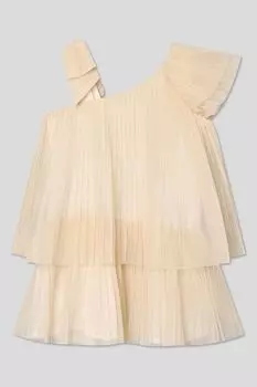 Платье плиссированное асимметричного кроя Mayoral