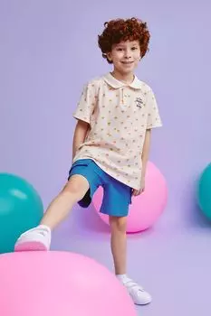 Поло хлопковое с принтом GIOCO