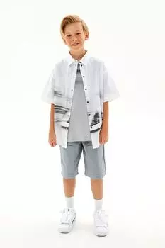 Рубашка хлопковая с коротким рукавом и принтом Bell Bimbo