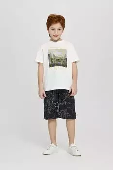 Шорты из твила с принтом Choupette