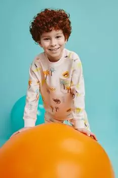 Свитшот хлопковый с принтом GIOCO