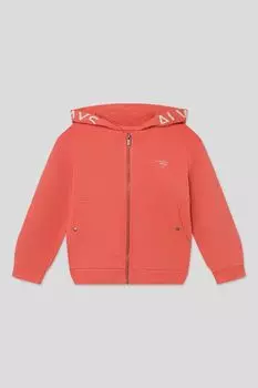 Толстовка хлопковая с капюшоном на молнии Mayoral