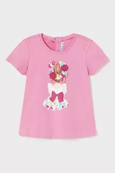 Детская хлопковая футболка с принтом Mayoral