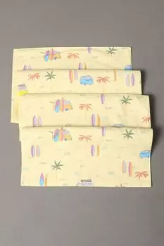 Дорожка настольная хлопковая с принтом Surf COINCASA