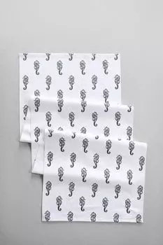 Дорожка настольная с принтом Seahorses COINCASA