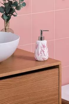 Дозатор для жидкого мыла керамический с принтом Akvarel Moroshka