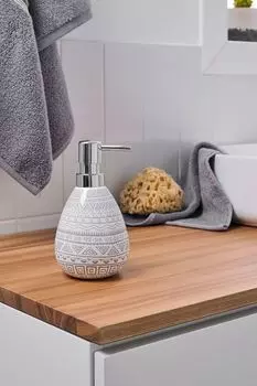 Дозатор для жидкого мыла керамический с принтом Nomads Moroshka