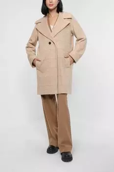 Двубортное пальто в клетку Emme Marella