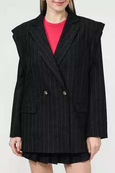 Двубортный пиджак с добавлением шерсти VERSACE JEANS COUTURE