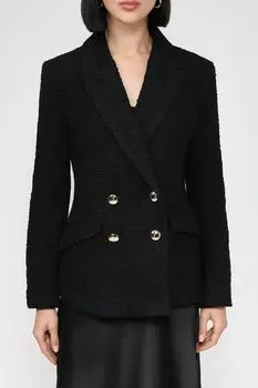 Двубортный жакет из буклированной ткани SABRINA SCALA