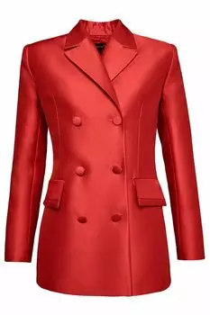 Двубортный жакет с добавлением шелка Paola Ray