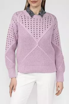 Джемпер хлопковый ажурный вязки Monari