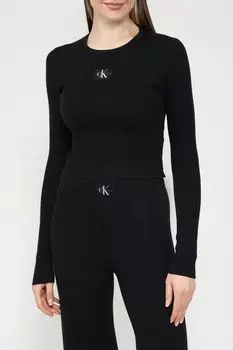 Джемпер хлопковый с логотипом Calvin Klein Jeans