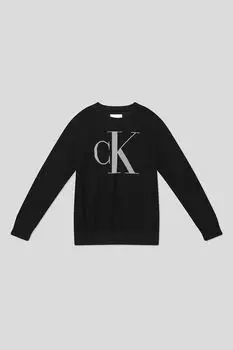 Джемпер хлопковый с логотипом Calvin Klein Jeans