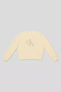 Джемпер хлопковый с логотипом Calvin Klein Jeans
