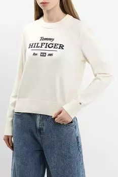 Джемпер хлопковый с логотипом Tommy Hilfiger