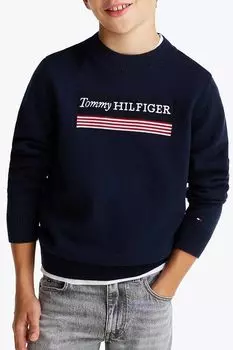 Джемпер хлопковый с логотипом Tommy Hilfiger