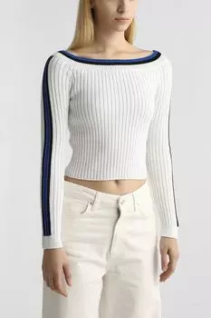 Джемпер хлопковый с открытыми плечами HUGO