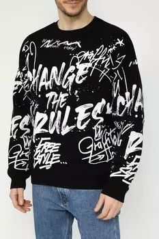 Джемпер хлопковый с принтом COLORPLAY