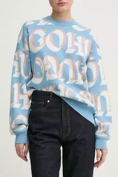 Джемпер хлопковый с принтом HUGO