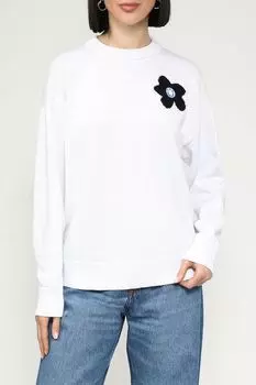 Джемпер хлопковый с принтом HUGO BLUE