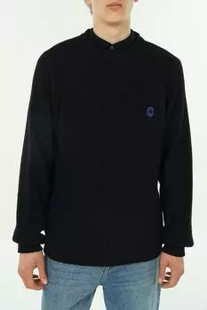 Джемпер хлопковый с ребристой структурой HUGO BLUE