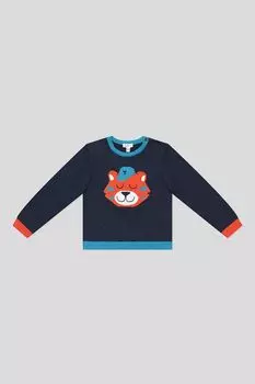 Джемпер хлопковый с воротником на пуговицах Fagottino